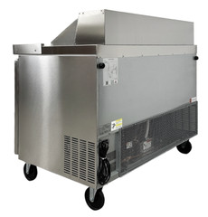 NSF 48″ Two Door Sandwich Salad Prep Table 16 Pan Pizza Food Trailer Cooler 115V