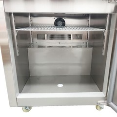 110V 6 Pans Air-cooled Commercial Refrigerator 163LStainless Sandwich Work Table