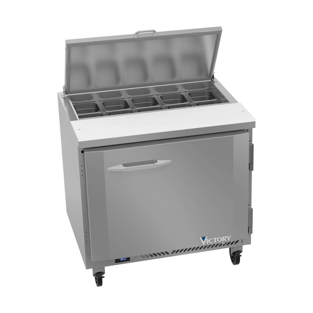 Victory VSP36HC-10 36″ 1 Door Refrigerated Sandwich / Salad Prep Table