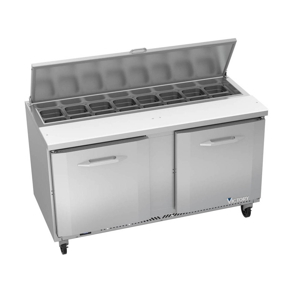 Victory VSP60HC-16 60″ 2 Doors Refrigerated Sandwich / Salad Prep Table