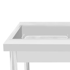 Commercial Breading Table Fried Chicken Station Prepare Workdesk Stainless Steel