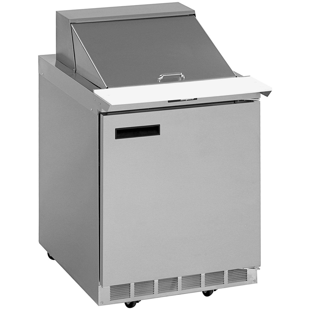 Delfield 27″ 1 Door Mega Top Refrigerated Sandwich Prep Table with 5″ Casters