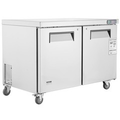 VEVOR 48″ Commercial Frozen Refrigerator Sandwich & Salad Prep Table 12.9 Cu. Ft