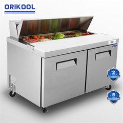 60″ Commercial Refrigerators Sandwich & Salad Prep Table Mega Top With 16 Pans