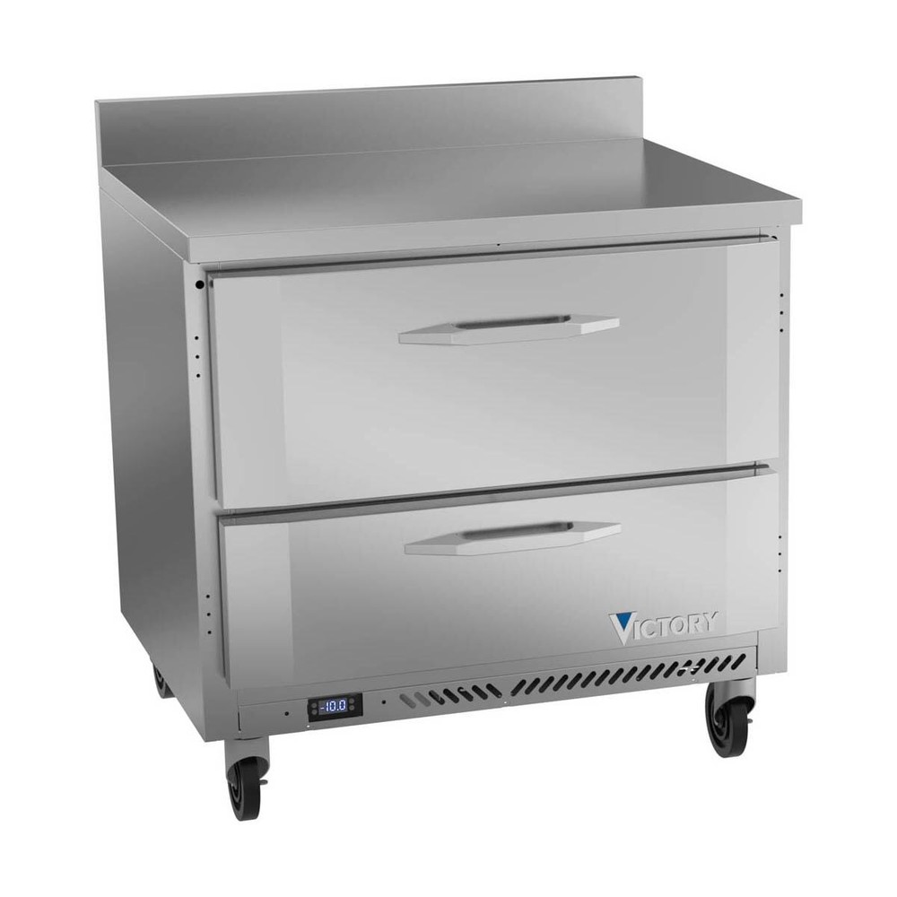 Victory VWFD36HC-2 36″ 1-Section Worktop Freezer w/ 2 Drawers, 8.69 cu. ft.