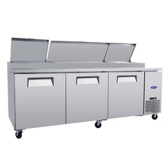 93″ Commercial Pizza/Sandwich Prep Table Refrigerator, Stainlesis Steel, 31Cu.ft