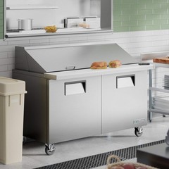 True 60 3/8″ 2 Door Mega Top Refrigerated Sandwich Prep Table
