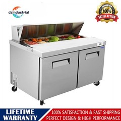 60″ Commercial Refrigerators Sandwich & Salad Prep Table Mega Top With 16 Pans
