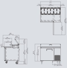 New 1 Door Refrigerated 44″ Pizza Prep Table Cooler MPF8201GR Free Lift Gate