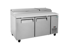 69″ Pizza Prep Table with Refrigerated Base NSF & ETL Removable Salad Bar Cover
