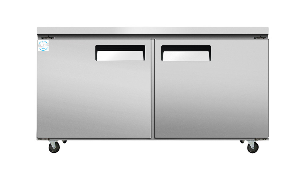 NSF 60″ Two Door Undercounter Refrigerator Lowboy Worktop Food Prep Cooler