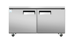 NSF 60″ Two Door Undercounter Refrigerator Lowboy Worktop Food Prep Cooler