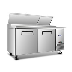 67″Commercial Pizza-Sandwich Prep Table Refrigerator with Auto Defrost