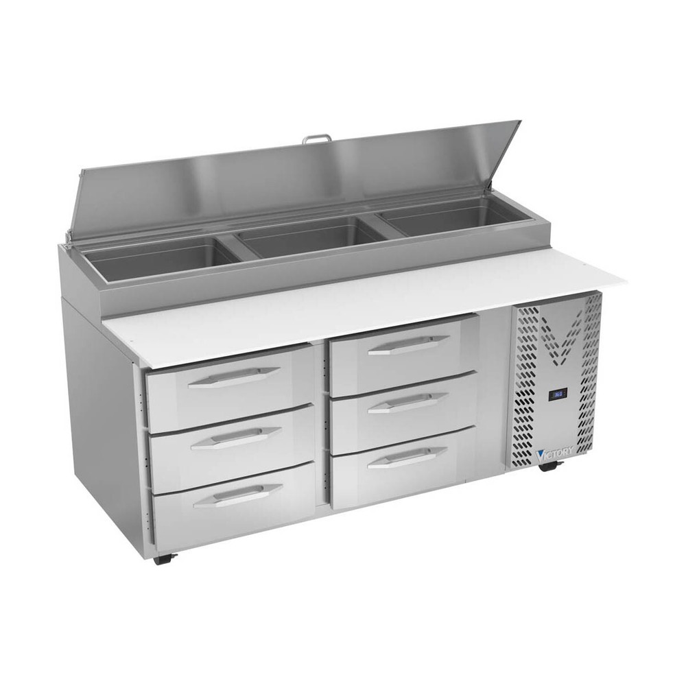 Victory VPPD72HC-6 72″ Refrigerated Pizza Prep Table