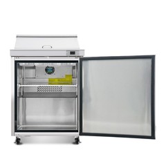 29″ Commercial Sandwich Prep Table Refrigerator -8 Cu.Ft One Door with 8 Pans