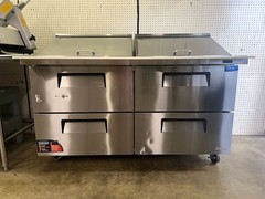 Used 60″ Turbo Air TST-60SD-24-D4-N 4 Drawer Refrigerated Prep Table 120V – WO1
