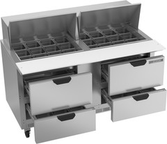 New 60″ Beverage Air SPED60HC-24M-4 Sandwich Prep Table 4 Drawer Mega Top – WO1