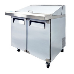 36″ Mega Top Pizza Prep Table 18 Pan Worktable Sandwich Salad Cooler NSF CSA