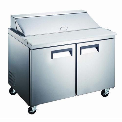 Adcraft GRSL-2D 47″ Two Section Sandwich / Salad Prep Table, 12 cu. ft.