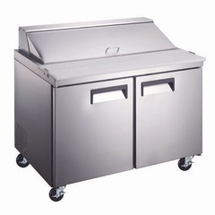 Adcraft GRSL-2D 47″ Two Section Sandwich / Salad Prep Table, 12 cu. ft.