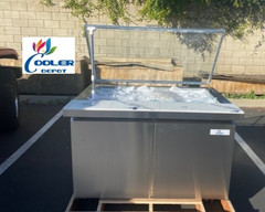 NEW 48″ Cold Table Poke Sandwich Salad Fruit Prep Station Bin Refrigerator NSF