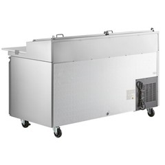 NSF 2 Door Refrigerated Pizza Prep Table 8 Pan Worktable Sandwich Salad Cooler