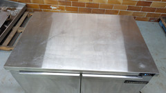 Continental Refrigerator SWF48 Worktop Freezer, Stainless, 2 Solid Doors