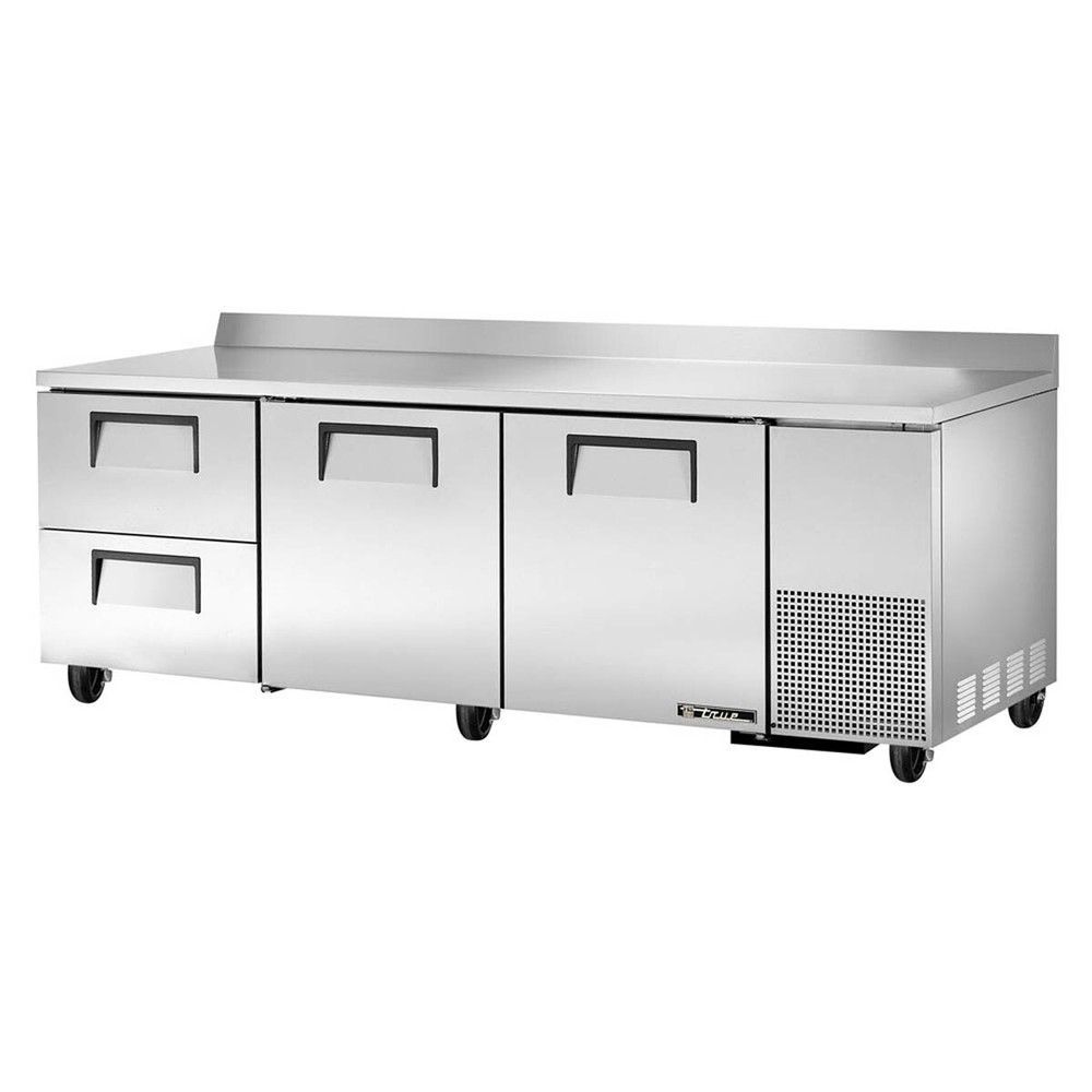 True TWT-93D-2-HC 93″ 2 Solid Door & 2 Drawered Deep Worktop Refrigerator, 31…