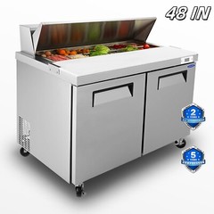 Commercial Refrigerator 48” Sandwich/Salad Prep Table 2 Doors for Kitchen ETL