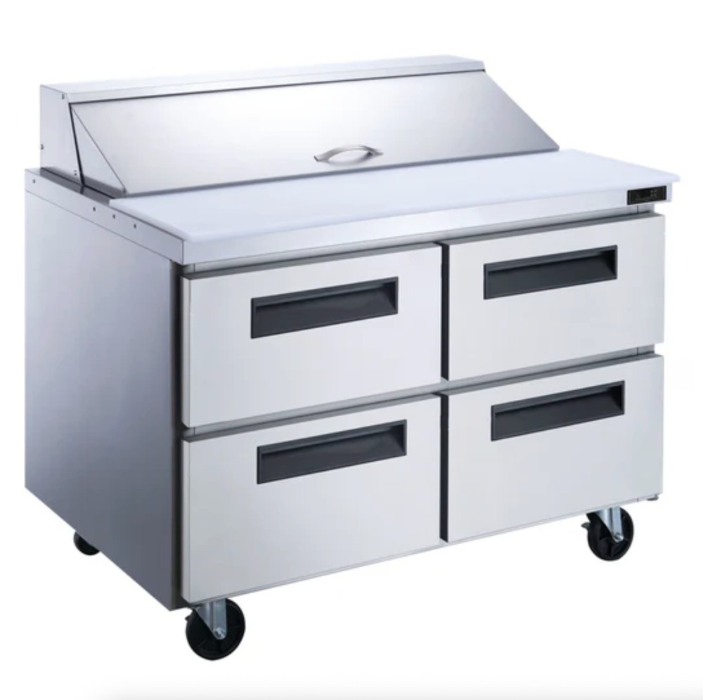 NEW 4 Drawer 60″ Refrigerated Mega Top Prep Table NSF Dukers DSP60-24M-D4 #4041