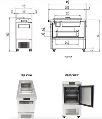 NEW 1 Door 17″ Refrigerated Prep Table Cooler w/ Night Cover NSF Atosa #1783