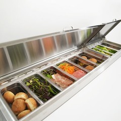 93” 3 Door Refrigerated Pizza Prep Table Commercial Stainless Steel 30.8 cu.ft.