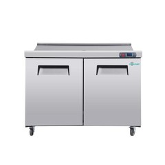 Commercial 48” Refrigerated Sandwich & Salad Prep Table Two Door 14 cu.ft.