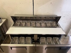 Used Turbo Air TST-60SD-D4-N 60″ 4 Drawer Refrigerated Sandwich Prep Table 120V
