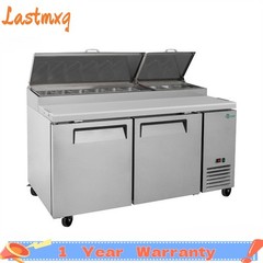 69″ Pizza Prep Table with Refrigerated Base NSF & ETL Removable Salad Bar Cover