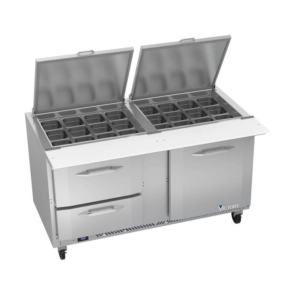 Victory VSPD60HC-24B-2 60″ Mega Top Refrigerated Sandwich/Salad Prep Table w/…