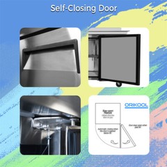 67″ Double Door Stainless Steel Commercial Refrigerated Salad Pizza Prep Table