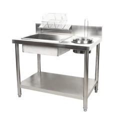 Commercial Breading Table Fried Chicken Station Prepare Workdesk Stainless Steel