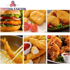 Breading Table Fried Chicken Station Kitchen Stainless Steel Prepare Workdesk