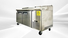 NEW 71″ Commercial Pizza Prep Table Refrigerator Pizzeria Sandwich Stainless NSF