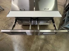 Used 60″ Turbo Air TST-60SD-24-D4-N 4 Drawer Refrigerated Prep Table 120V – WO1