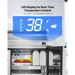 Uimoso 48″ Sandwich Prep Double Door Refrigerated Salad Prep Station with 12 Pan