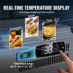 38″ Countertop Condiment Refrigerated Salad Sandwich Prep Station w/Glass Shield
