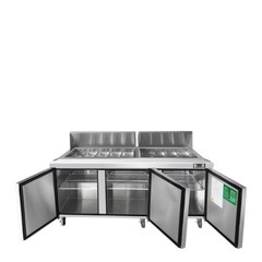 Atosa MSF8304GR 72″ Three Section Salad Sandwich Prep Table Refrigerator