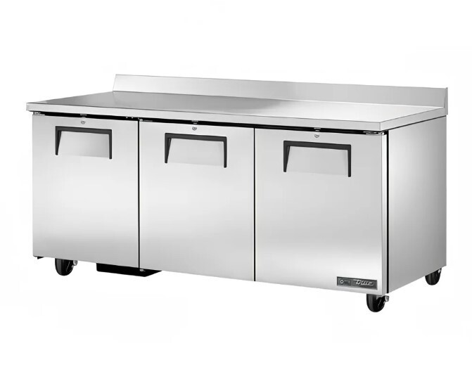 True TWT-72-HC 72″ Solid Three Door Worktop Refrigerator, 19 cu ft