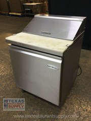 Sev-Ware SP29-8-HC 29” One Door Sandwich Prep Table With Casters
