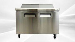 NEW 48″ Commercial Sandwich Salad Prep Table Refrigerator 12 Bin Station NSF ETL