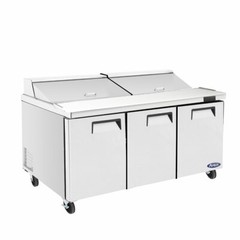 NEW 3 Door 73″ Refrigerated Mega Top Prep Table Cooler NSF Atosa MSF8308GR #2232