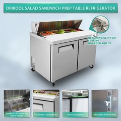 48″ Sandwich Prep Table Commercial 12 Pan Salad Food Refrigerator ETL Certified